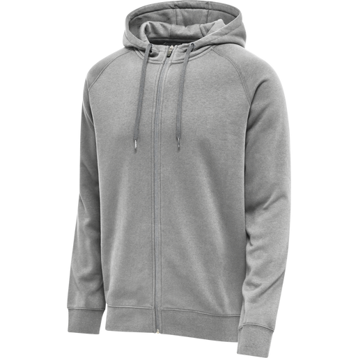 hmlRED CLASSIC ZIP HOODIE, GREY MELANGE hmlRED CLASSIC ZIP HOODIE, GREY MELANGE, packshot
