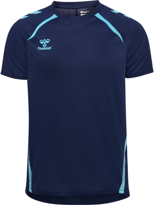 hmlLEAD 2.0 JERSEY S/S, MARINE/BLUE FISH, packshot