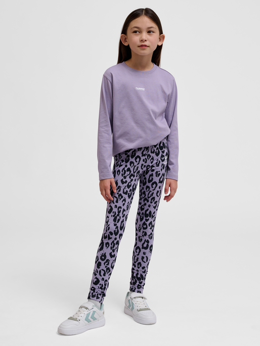 hmlMUSSE TIGHTS, LAVENDER GRAY, model