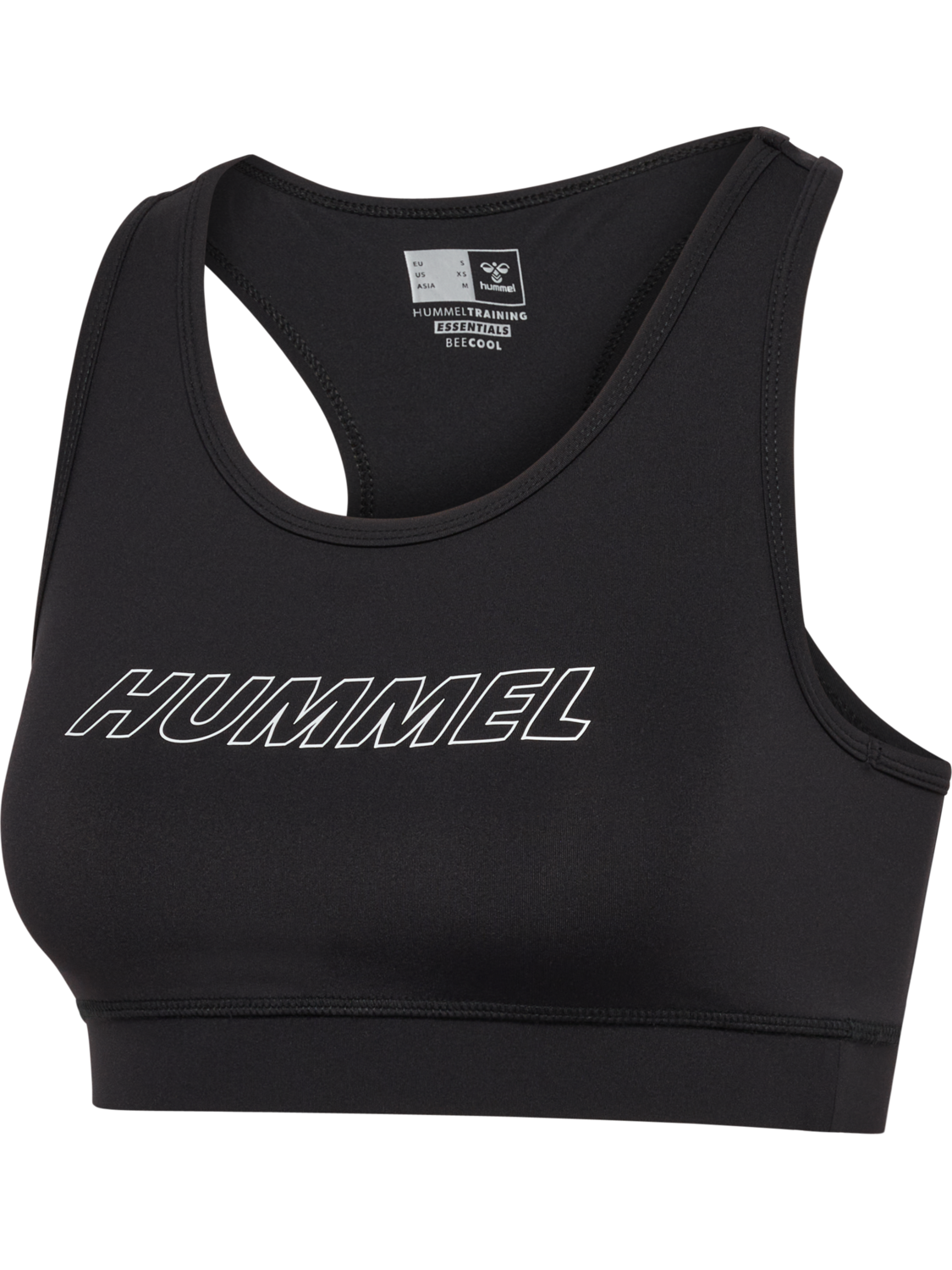 hmlTE FUNDAMENTAL SPORTS BRA, BLACK/WHITE, packshot
