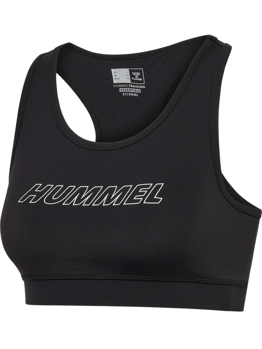 hmlTE FUNDAMENTAL SPORTS BRA, BLACK/WHITE hmlTE FUNDAMENTAL SPORTS BRA, BLACK/WHITE, packshot