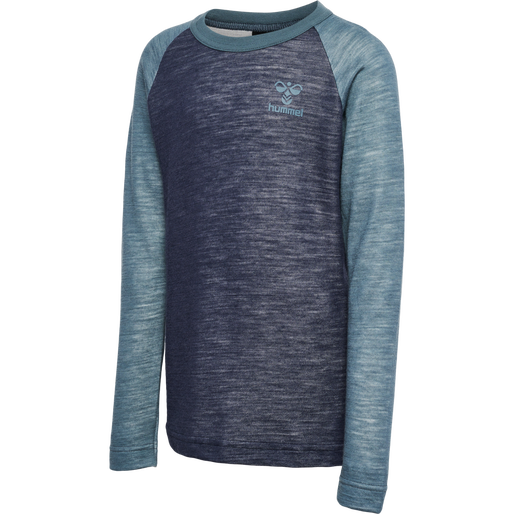 hmlWINGO T-SHIRT L/S, BLACK IRIS, packshot