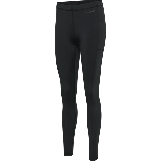 hmlMT MABLEY MID WAIST TIGHTS, BLACK, packshot