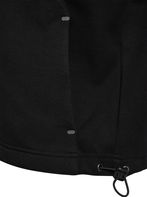 hmlTECH FLEECE WOMEN BOXY HALF ZIP, BLACK, packshot