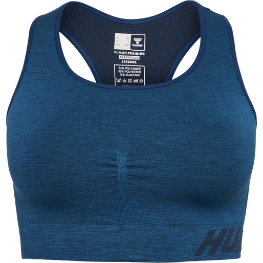 hmlTE CURVE SEAMLESS SPORTS BRA, INSIGNIA BLUE MELANGE, packshot