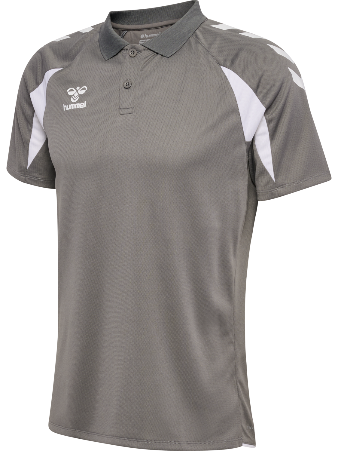 hmlCORE 2.0 POLO, STEEL GRAY/WHITE, packshot