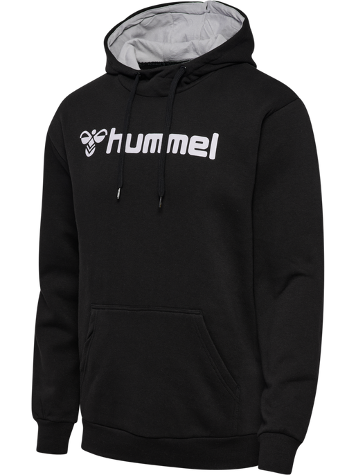 hmlMOVER COTTON HOODIE, BLACK hmlMOVER COTTON HOODIE, BLACK, packshot