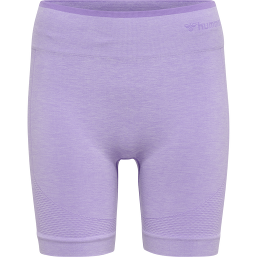 hmlMT UNA SEAMLESS MID WAIST SHORTS, LAVENDER MELANGE, packshot