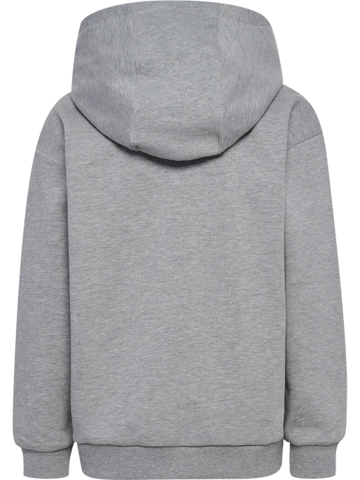 hmlJR LOOSE HOODIE BEE, GREY MELANGE, packshot