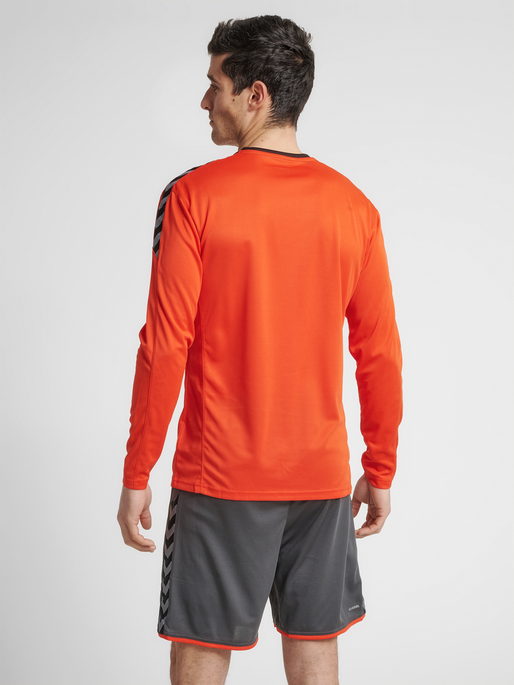 hmlAUTHENTIC POLY JERSEY L/S, FIRE RED, model