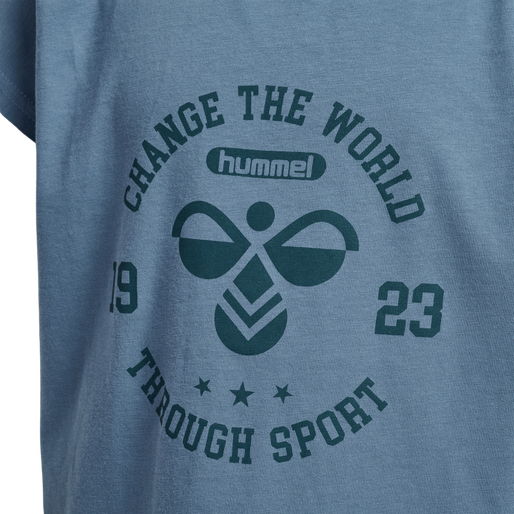 hmlMALIN T-SHIRT S/S, BLUE MIRAGE, packshot