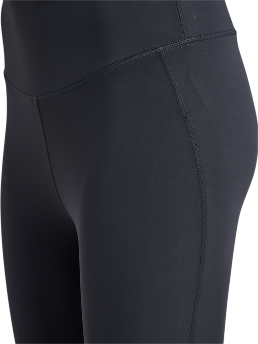 hmlPULSE HIGH WAIST TIGHTS, EBONY, packshot