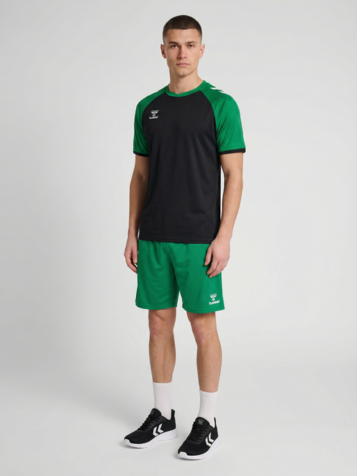 hmlMATCH LEAGUE JERSEY S/S, BLACK/JELLY BEAN, model