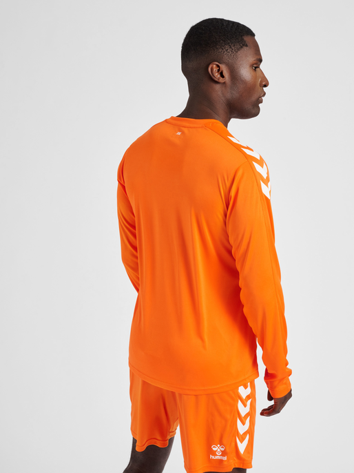 hmlCORE XK POLY JERSEY L/S, ORANGE TIGER, model