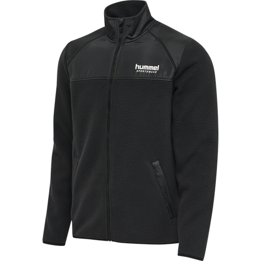 hmlLGC CHARLEY FLEECE JACKET, BLACK, packshot