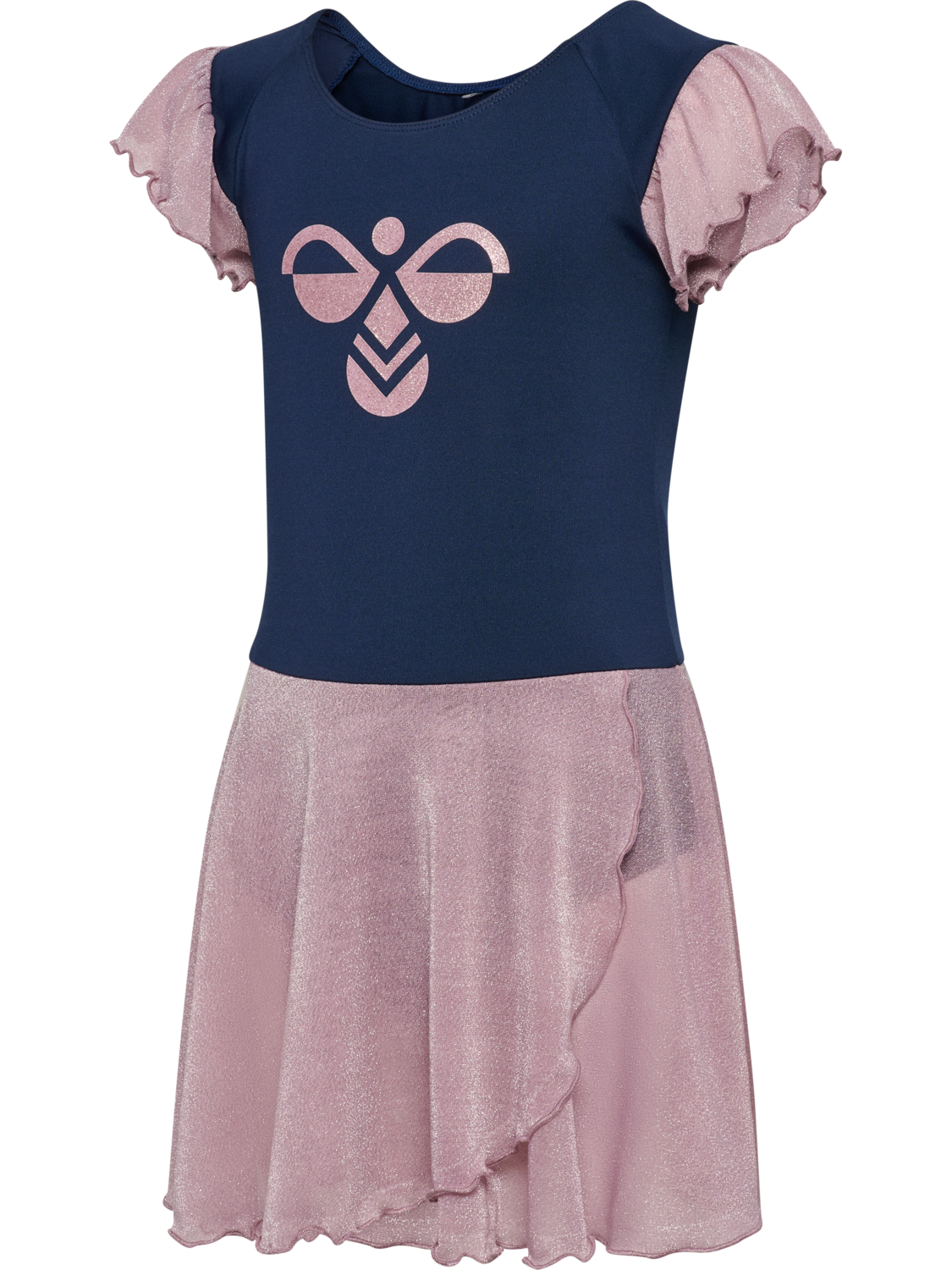 hmlJR MIX GLITTER DRESS, BLACK IRIS, packshot