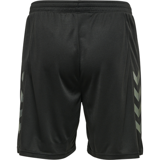 hmlONGRID POLY SHORTS, JET BLACK/FORGED IRON, packshot
