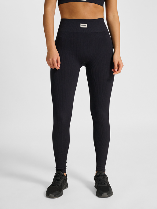 hmlPULSE SEAMLESS RIB MW TIGHTS, BLACK, model