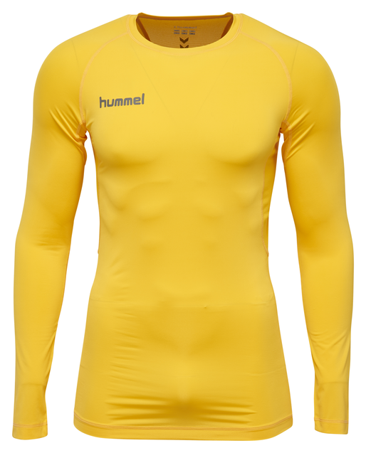 HUMMEL FIRST PERF LS JERSEY, SPORTS YELLOW, packshot