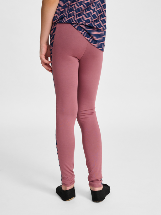 hmlJR MIX MID WAIST TIGHTS, WISTFUL MAUVE, model