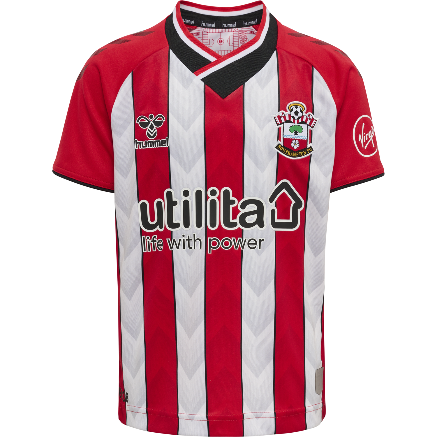 SOU 21/22 HOME JERSEY S/S KIDS, RED/WHITE, packshot