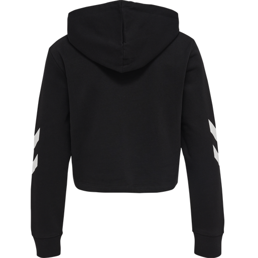 hmlLEGACY WOMAN CROPPED HOODIE, BLACK hmlLEGACY WOMAN CROPPED HOODIE, BLACK, packshot