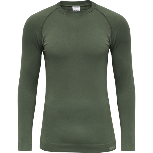 hmlSTROKE SEAMLESS T-SHIRT L/S, THYME hmlSTROKE SEAMLESS T-SHIRT L/S, THYME, packshot