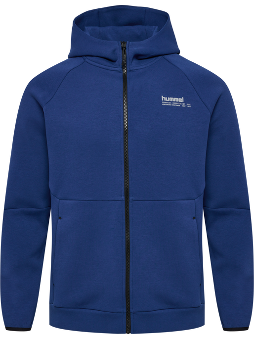 hmlTECH FLEECE REGULAR ZIP HOODIE, ESTATE BLUE, packshot