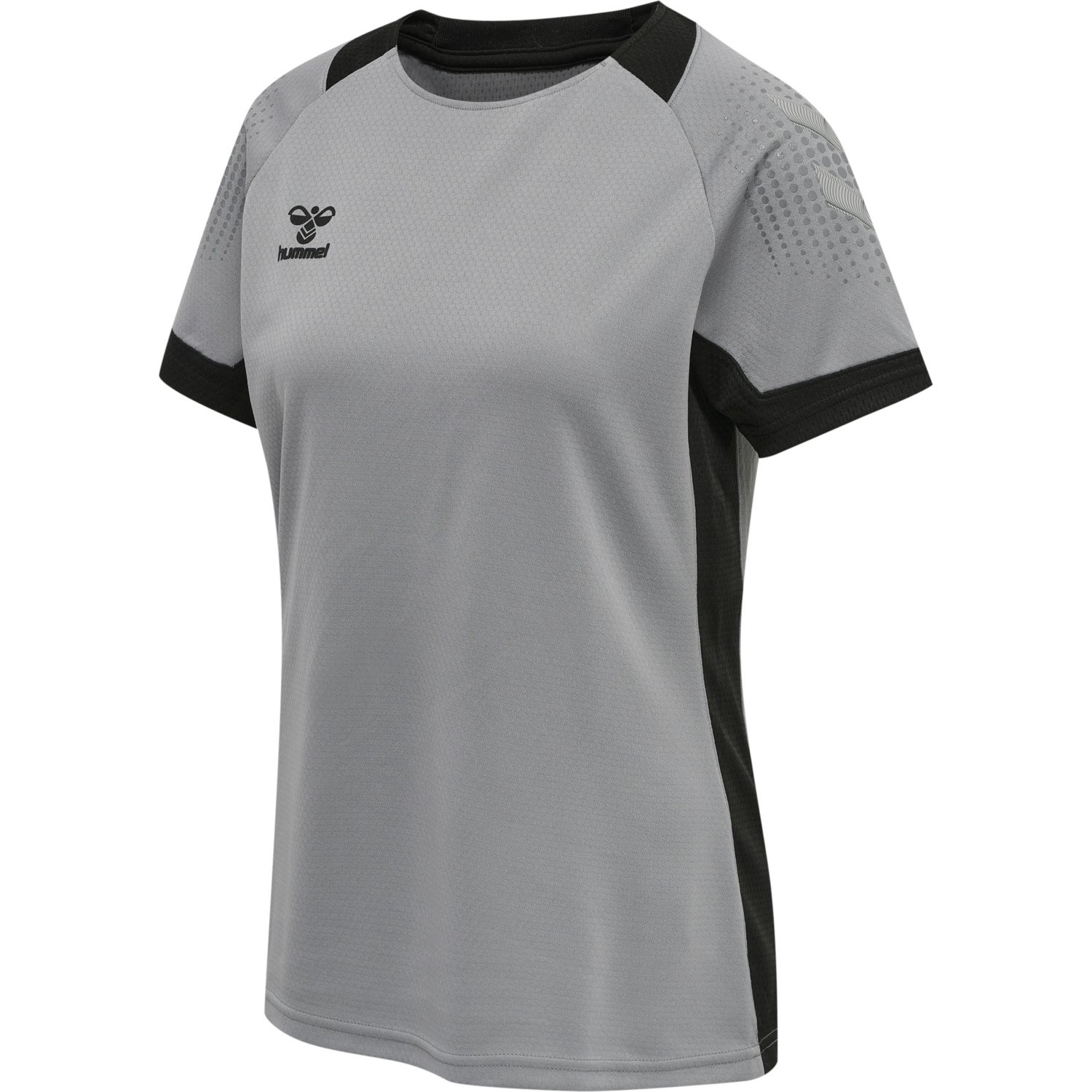 hmlLEAD WOMENS S/S POLY JERSEY, GREY MELANGE, packshot