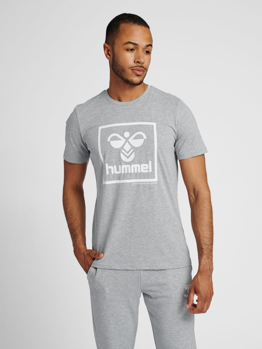 hmlISAM 2.0 T-SHIRT, GREY MELANGE, model