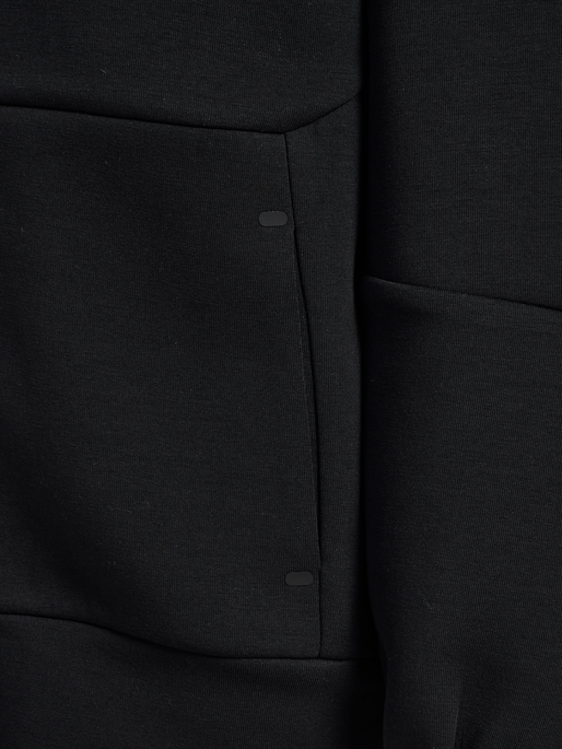 hmlJR TECH FLEECE ZIP HOODIE, BLACK, packshot