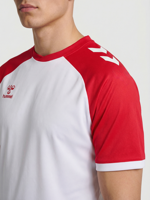 hmlMATCH LEAGUE JERSEY S/S, WHITE/TRUE RED, model