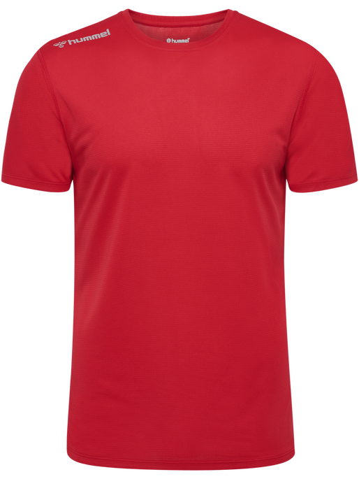 hmlRUN JERSEY S/S, TANGO RED, packshot