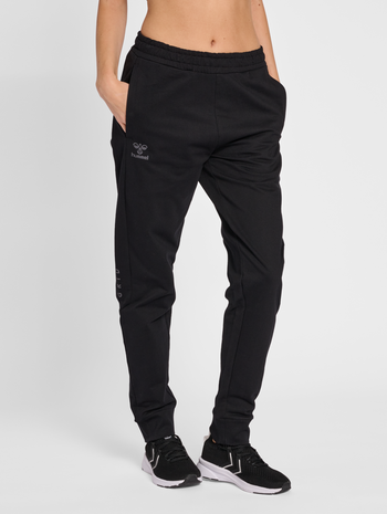 hmlOFFGRID COTTON PANTS WO, JET BLACK, model