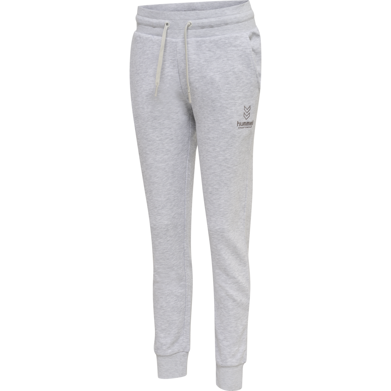 hmlOLIVIA REGULAR PANTS, LIGHT GREY MELANGE, packshot