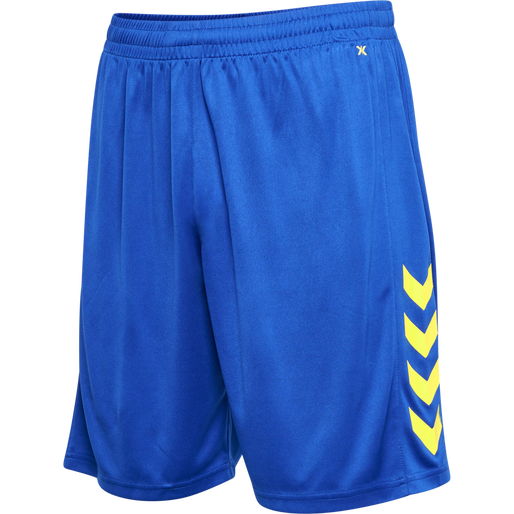 hmlCORE XK POLY SHORTS, TRUE BLUE/BLAZING YELLOW, packshot