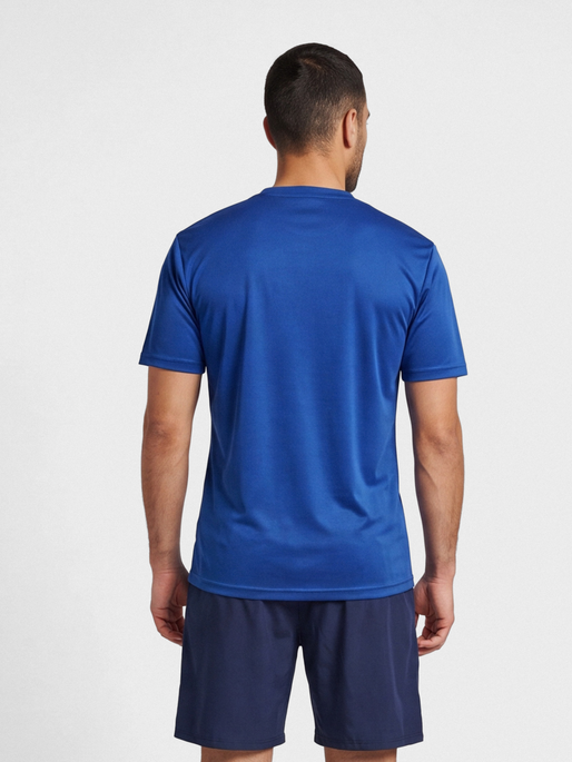 hmlLOGO JERSEY S/S, TRUE BLUE, model