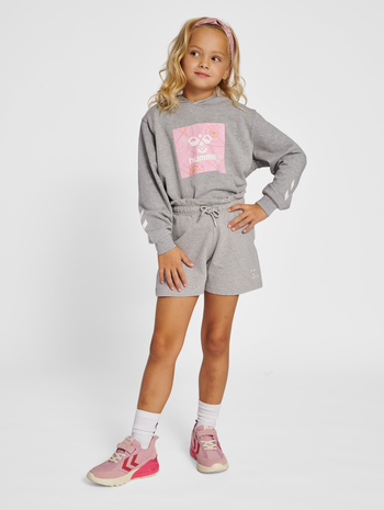 hmlJASMIN SHORTS, GREY MELANGE, model