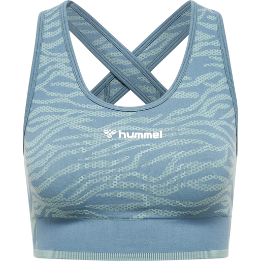 hmlMT SAGA SEAMLESS SPORTS TOP, NORTH ATLANTIC/BLUE SURF MELANGE, packshot