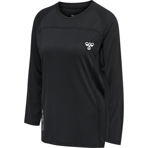 hmlGG12 TRAINING TEE L/S WOMAN, BLACK, packshot