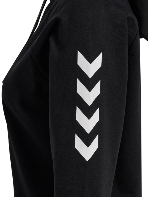 HMLGO COTTON HOODIE WOMAN, BLACK, packshot