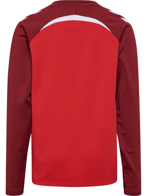 hmlLEAD 2.0 CREW SWEAT KIDS, TRUE RED/MAROON, packshot