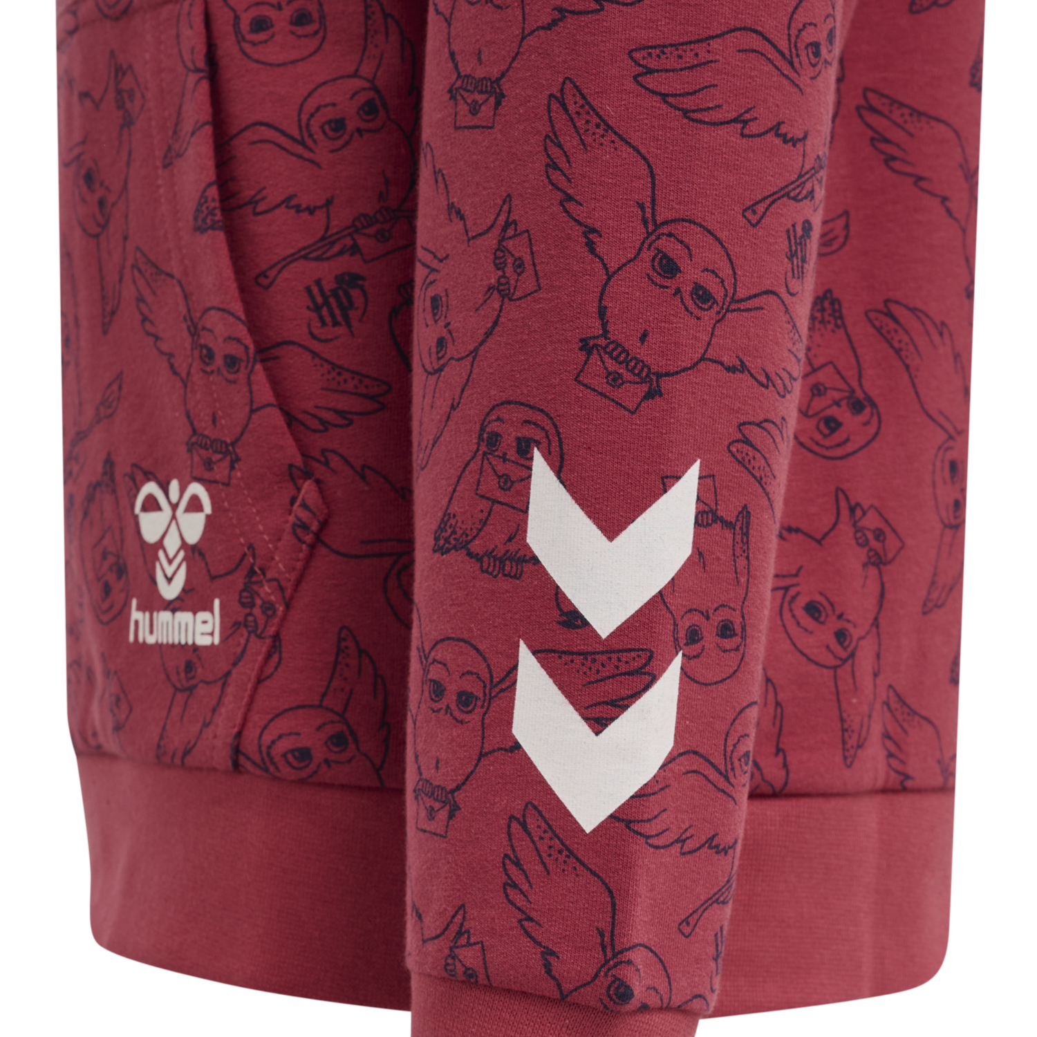 hmlHARRY POTTER AOP HOODIE, EARTH RED, packshot