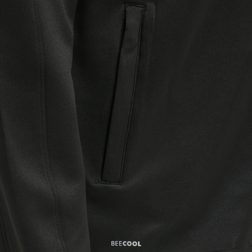 hmlCORE XK POLY ZIP SWEAT, BLACK/BLACK hmlCORE XK POLY ZIP SWEAT, BLACK/BLACK, packshot