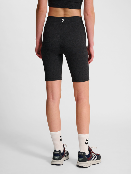 hmlPULSE LOGO MW SHORT TIGHTS, BLACK MELANGE, model