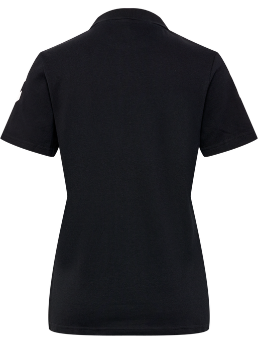 HMLGO COTTON POLO WOMAN, BLACK HMLGO COTTON POLO WOMAN, BLACK, packshot