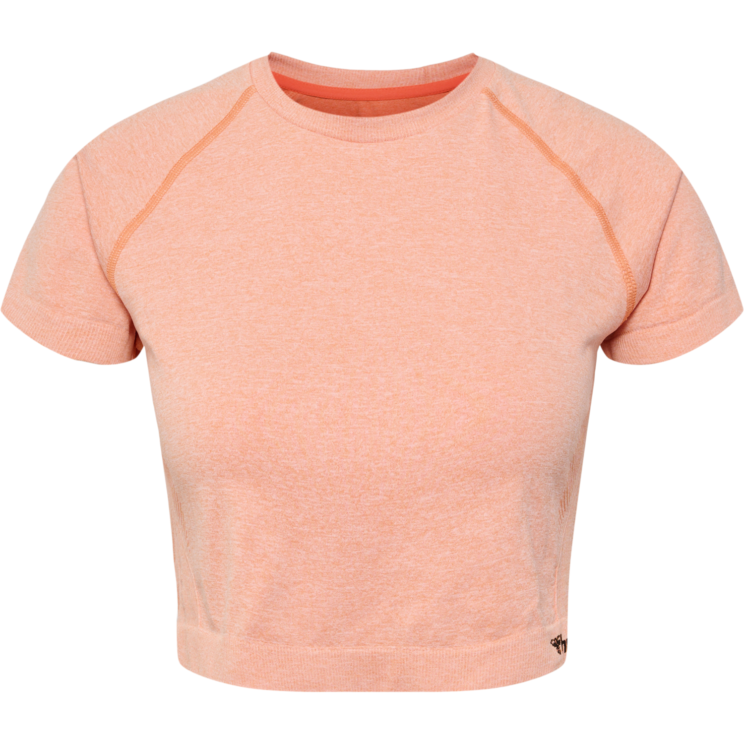 hmlCI SEAMLESS CROPPED T-SHIRT, CANYON SUNSET MELANGE, packshot