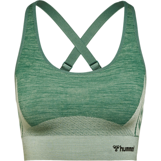 hmlCLEA SEAMLESS  SPORTS TOP, LAUREL WREATH/LILY PAD MELANGE hmlCLEA SEAMLESS  SPORTS TOP, LAUREL WREATH/LILY PAD MELANGE, packshot