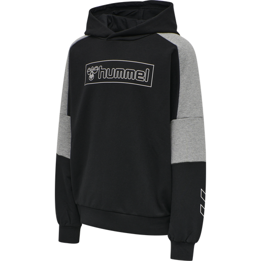 hmlBOXLINE HOODIE, BLACK, packshot