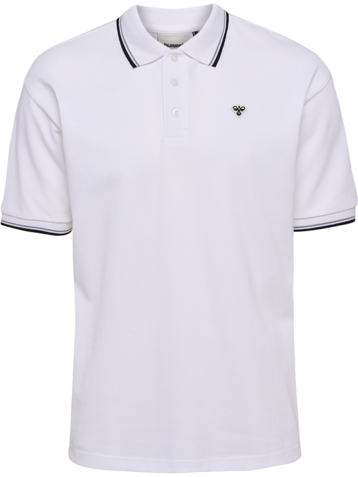 hmlLOOSE POLO SHIRT S/S BEE, WHITE, packshot
